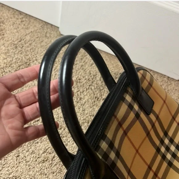 COPY - Burberry vintage tote bag, hand bag nova check plaid. - Picture 3 of 11